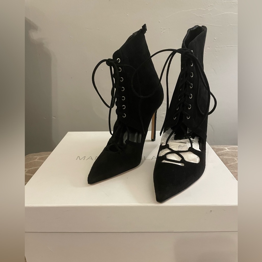 Manolo Blahnik Black Booties, size 7